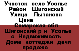 Участок, село Усолье › Район ­ Шигонский › Улица ­ Лытанова › Цена ­ 400 000 - Самарская обл., Шигонский р-н, Усолье с. Недвижимость » Дома, коттеджи, дачи продажа   